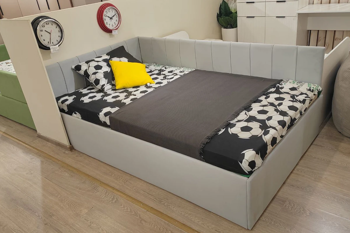 Кровать Мика с ПМ 120х200 универсальная Newtone Light Grey - купить в Озерце