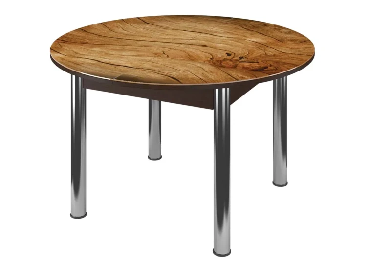 Стол обеденный Бостон круглый на опоре брифинг (рис. Сандал) - купить в Озерце