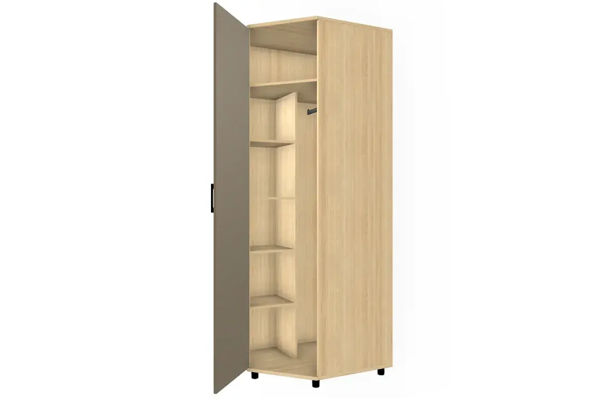Шкаф угловой для одежды и белья ШК-5018-АС-ЛМ (Ясень Асахи/Латте Матовый) в мебель-центре Озерцо