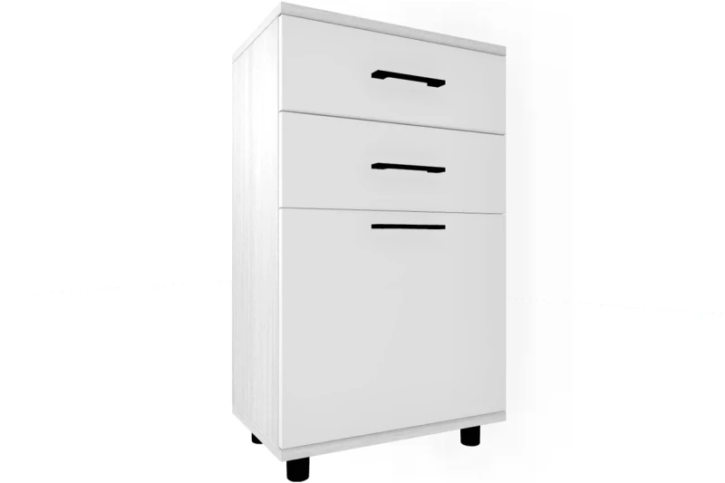 Тумба ТБ-5008-СЯ-БГ (Снежный Ясень/Белый Бриллиант Глянцевый) — Мебель-центр Озерцо