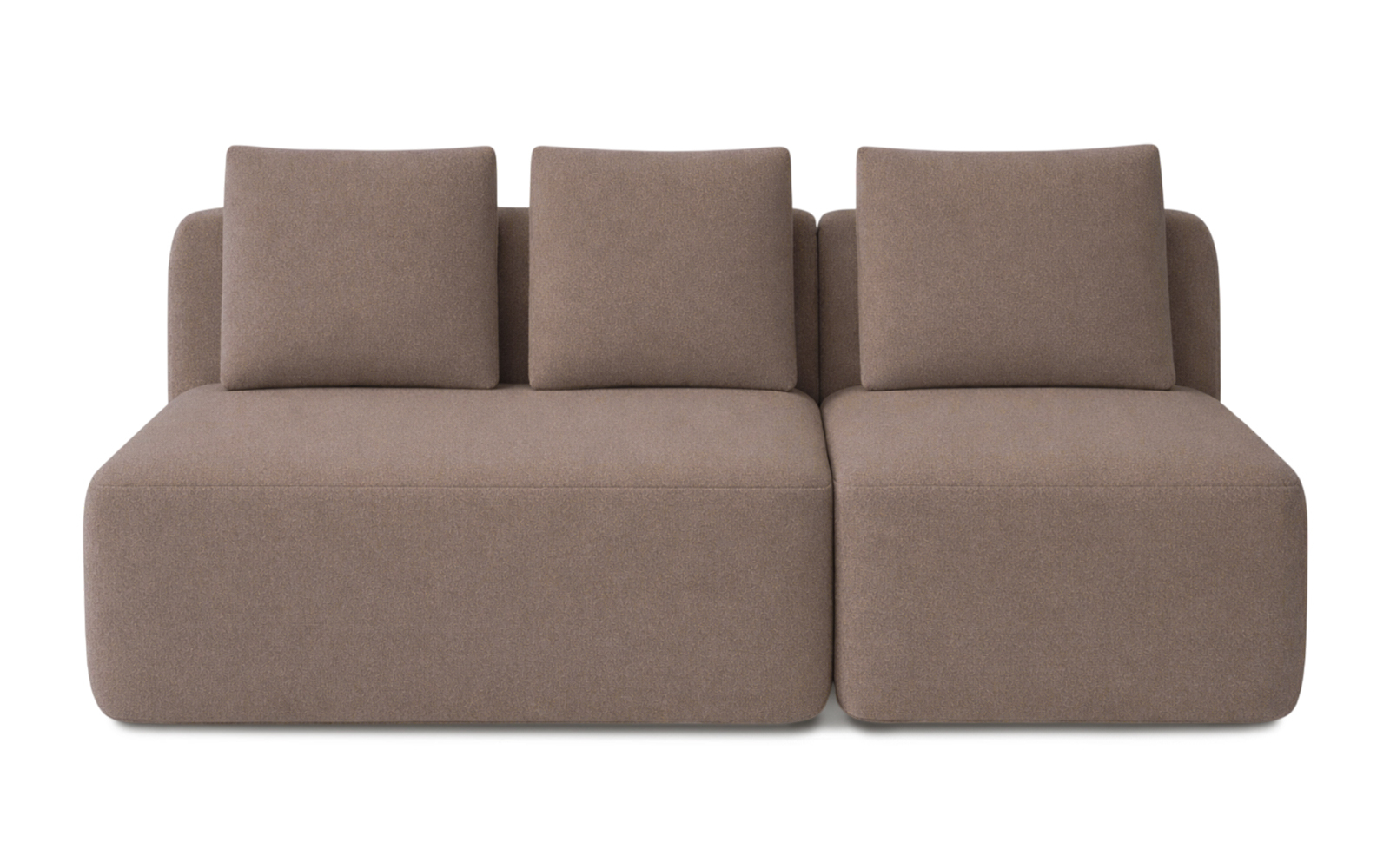 Диван модульный Мольто-2 секц-пуф 125+85-спинка 125+85-Тк. Shammy Terra 57x367 — купить в Озерце