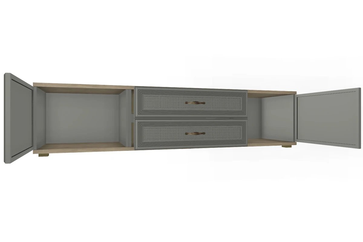 Готовый комплект для гостиной Карина ГК-1003-ГС-СО (Гикори Джексон Светлый/Серый Оникс) — Мебель-центр Озерцо