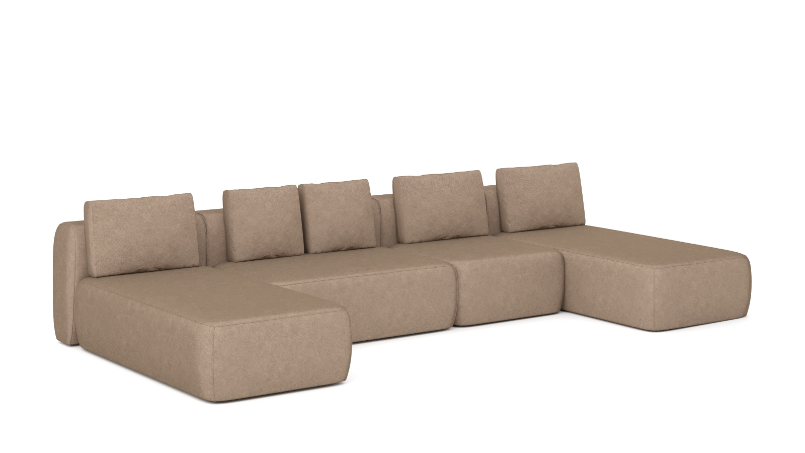 Диван модульный Molto, 4 секционный, 170+125+85+170+85+125+85+85, ткань Galaktika beige 57 — купить в Озерце