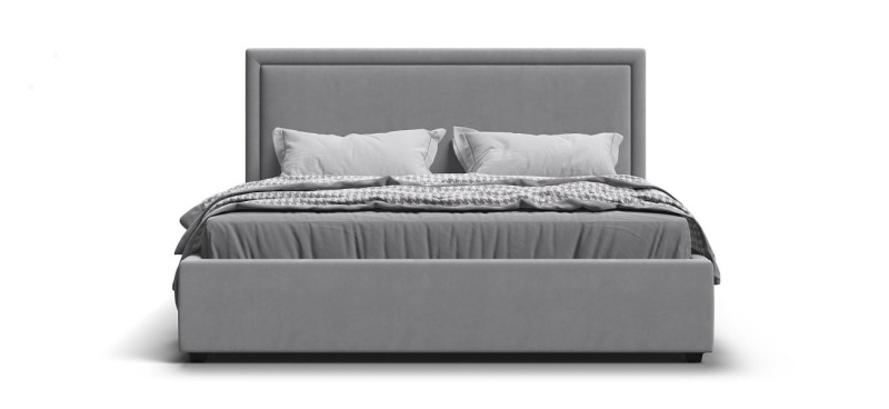 Фрея Кровать+ПМ 160*200 Велюр Монолит сталь - купить в Озерце