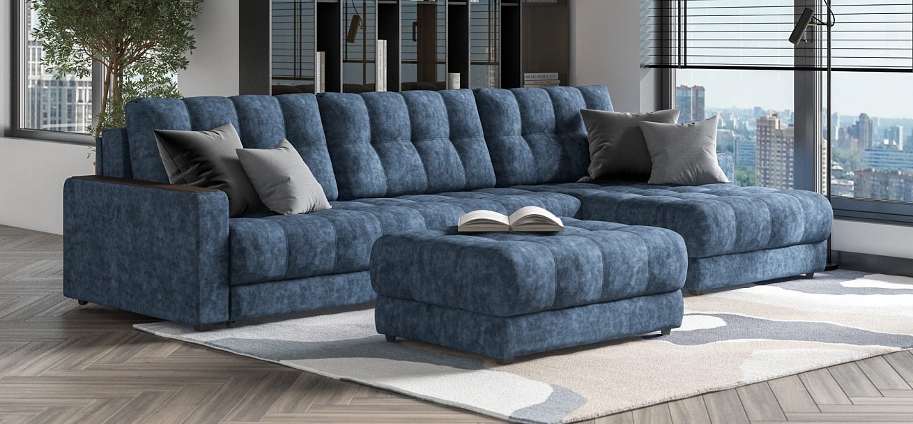 Угловой диван BOSS 3.0 MAX Велюр Royal топаз NEW — купить в Озерце