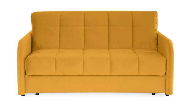 Диван - кровать Domo Pro с мягкими подлокотниками, стежка квадрат, ткань Sky Velvet 30 180x216 — в мебель-центре Озерцо