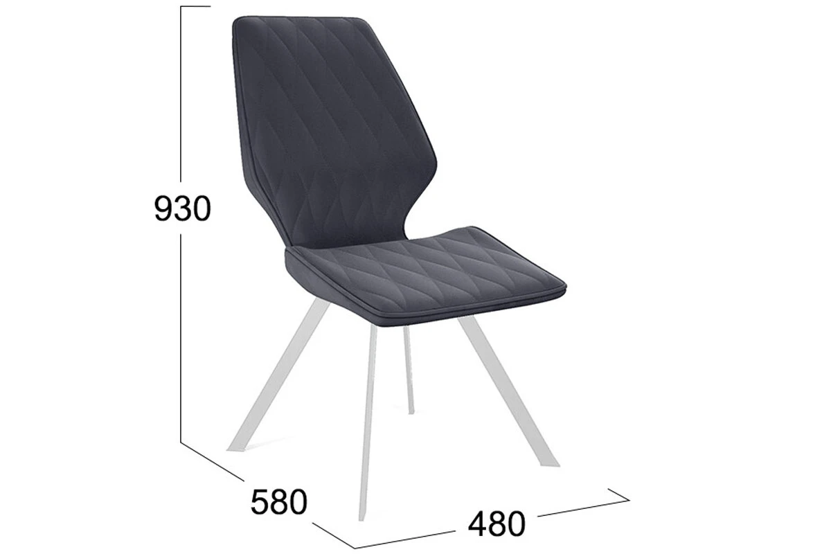 Стул Матэо (Белый муар/Микровелюр BRENDY Graphite) - купить в Озерце