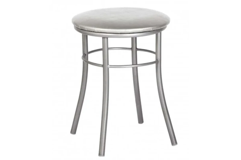Табурет Асти каркас бриллиант, экокожа (Экотекс 3056 серебро) СРП 014 - купить в Озерце