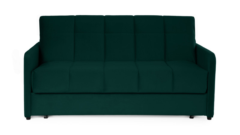 Диван - кровать Domo Pro с узкими подлокотниками, стежка квадрат, ткань Sky Velvet 42 180x216 — в мебель-центре Озерцо