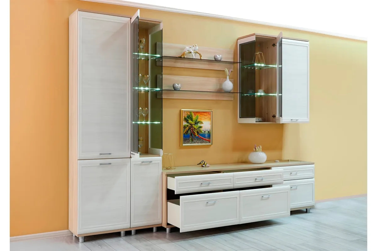 Шкаф ШК-2841 (Ясень Асахи-фасад Снежный Ясень) в мебель-центре Озерцо