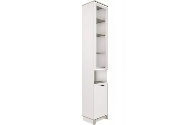 Шкаф для книг Aurelio 9 (Белый/Блеквуд Сатиновый) в мебель-центре Озерцо