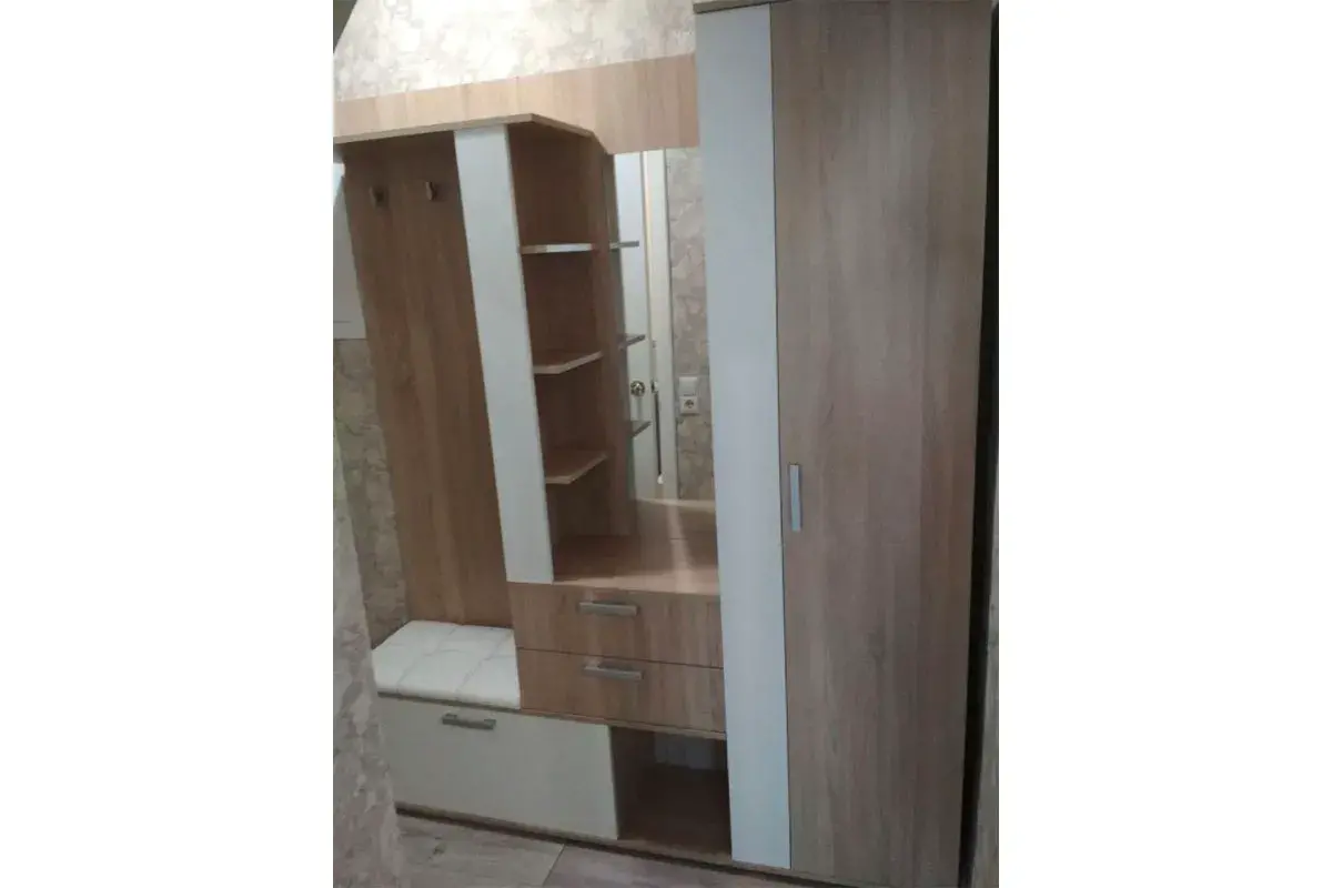 Прихожая Эрика (Дуб Сонома/Белый) — Мебель-центр Озерцо