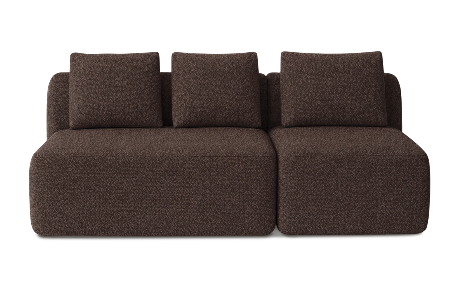 Диван модульный Мольто-2 секц-пуф 125+85-спинка 125+85-Тк. Galaktika Brown (Тк. Галактика Браун) 57 — купить в Озерце