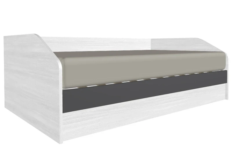 Кровать КР-119-СЯ-АМ 120х200 (Снежный Ясень/Антрацит Матовый) - купить в Озерце