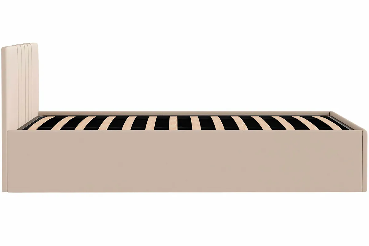 Кровать Соло односпальная с ПМ 90х200 (Newtone Light Beige/Светло-бежевый) - купить в Озерце