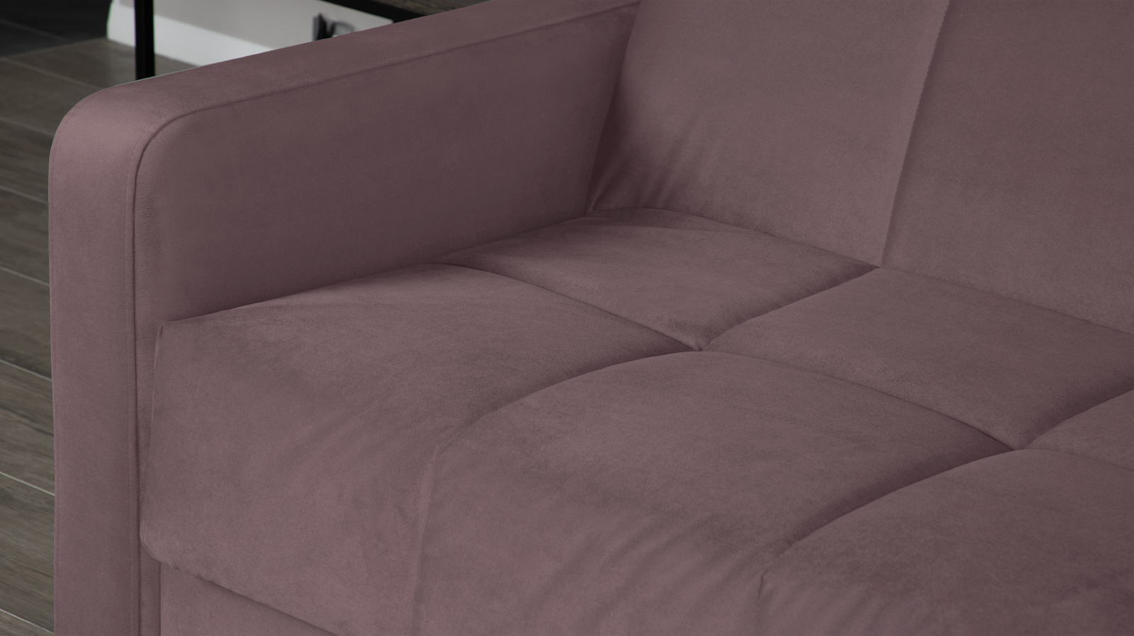Диван - кровать Domo Pro стежка квадрат, ткань Casanova Lilac 140x216 — купить в Озерце