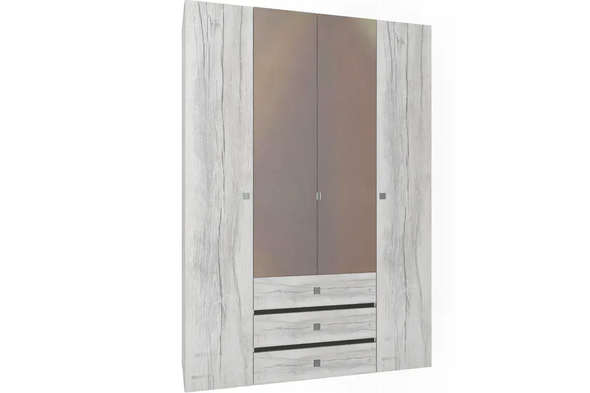 Спальня Neo комплект 2 (Дуб Шавиниган/Антрацит) - купить в Озерце