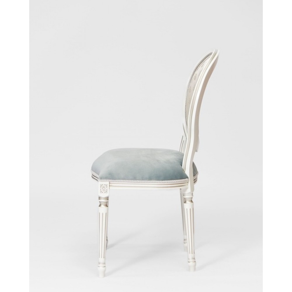 Стул LEONARDO белый+серебро/ментол+беж - купить в Минске в мебель-центре Озерцо Стул LEONARDO белый+серебро/ментол+беж - купить в Озерце