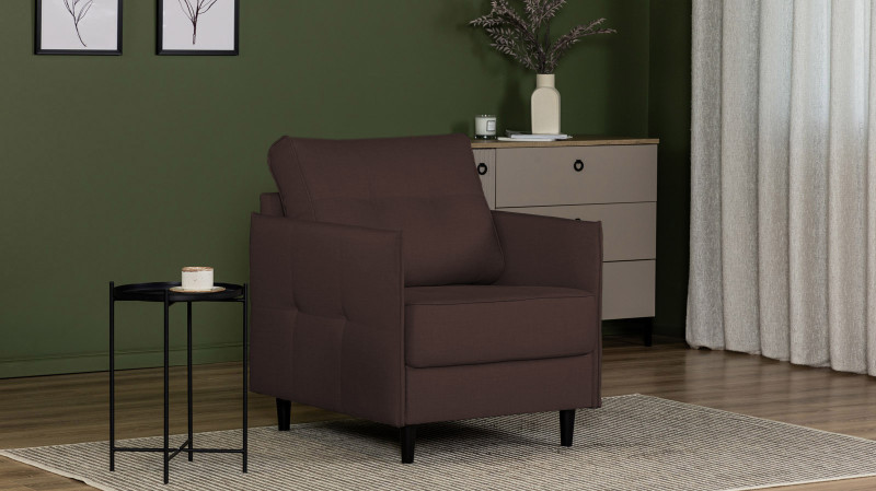 Кресло Amani Pro, Тк. Lidot brown (подлокотник: 5 см) 73.5x89 — купить в Озерце