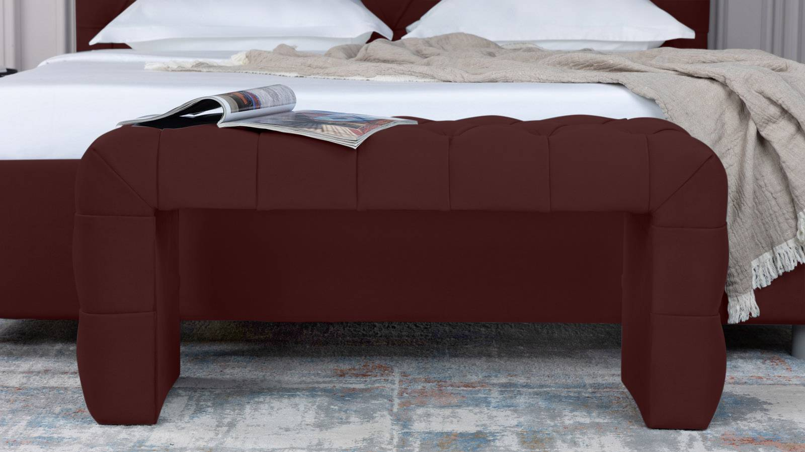 Банкетка Greta, ткань Sky Velvet 32, 45x100 — купить в Озерце