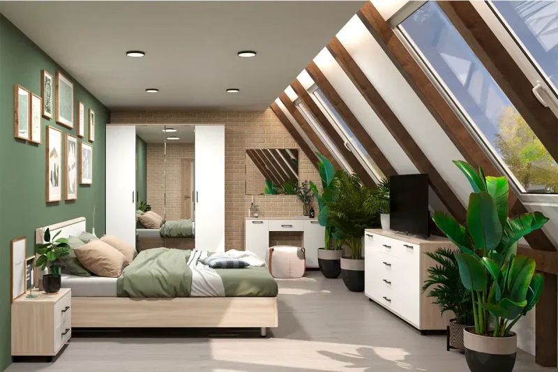 Спальня Грейс комплект 4 (Ясень Асахи/Белый Бриллиант Глянцевый) - купить в Озерце