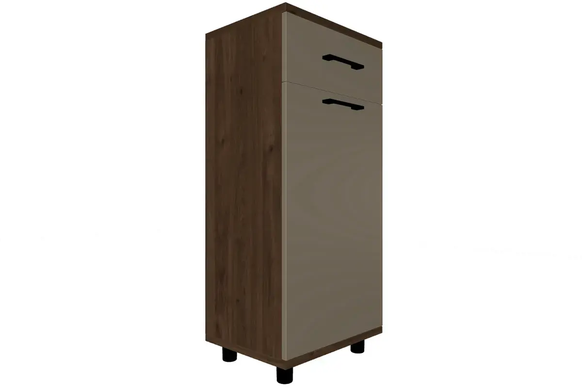 Прихожая Грейс комплект 7 (Гикори Джексон Темный/Латте Матовый) — Мебель-центр Озерцо