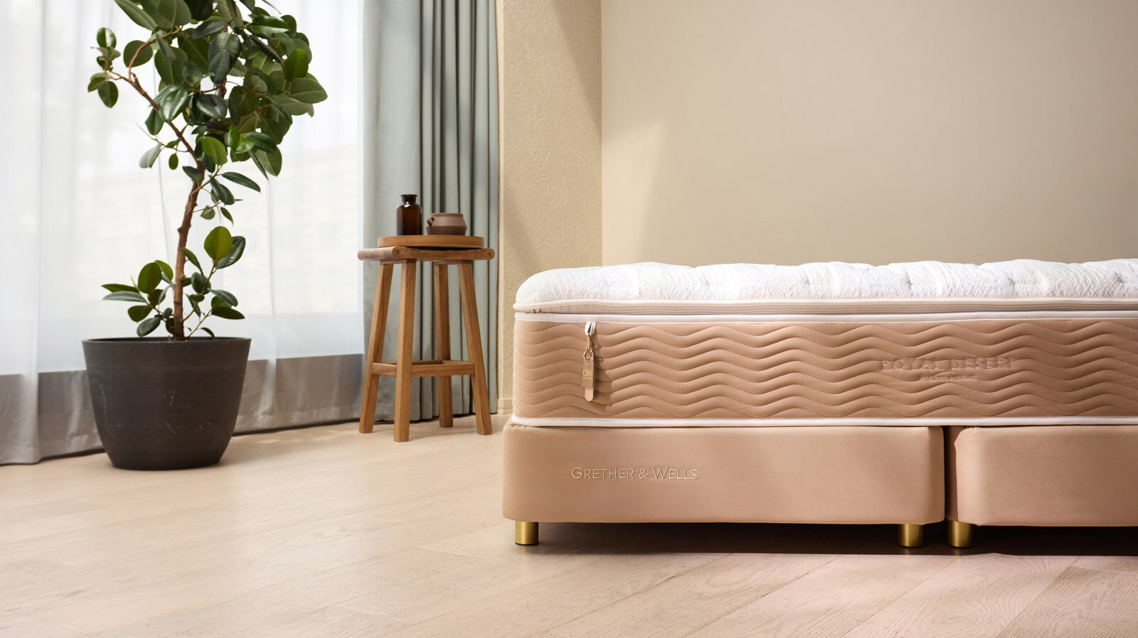 Основание Grether & Wells Royal Desert h-20 ножка GW h=120 (золото) 90x200 - купить в Озерце