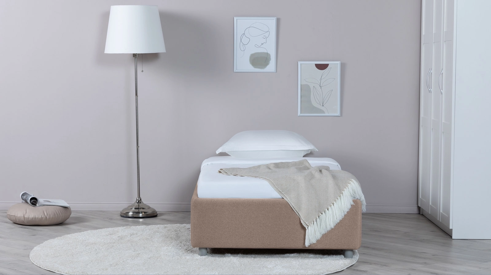 Кровать Chloe Nova ткань Sky Velvet 17 90x200 - купить в Озерце