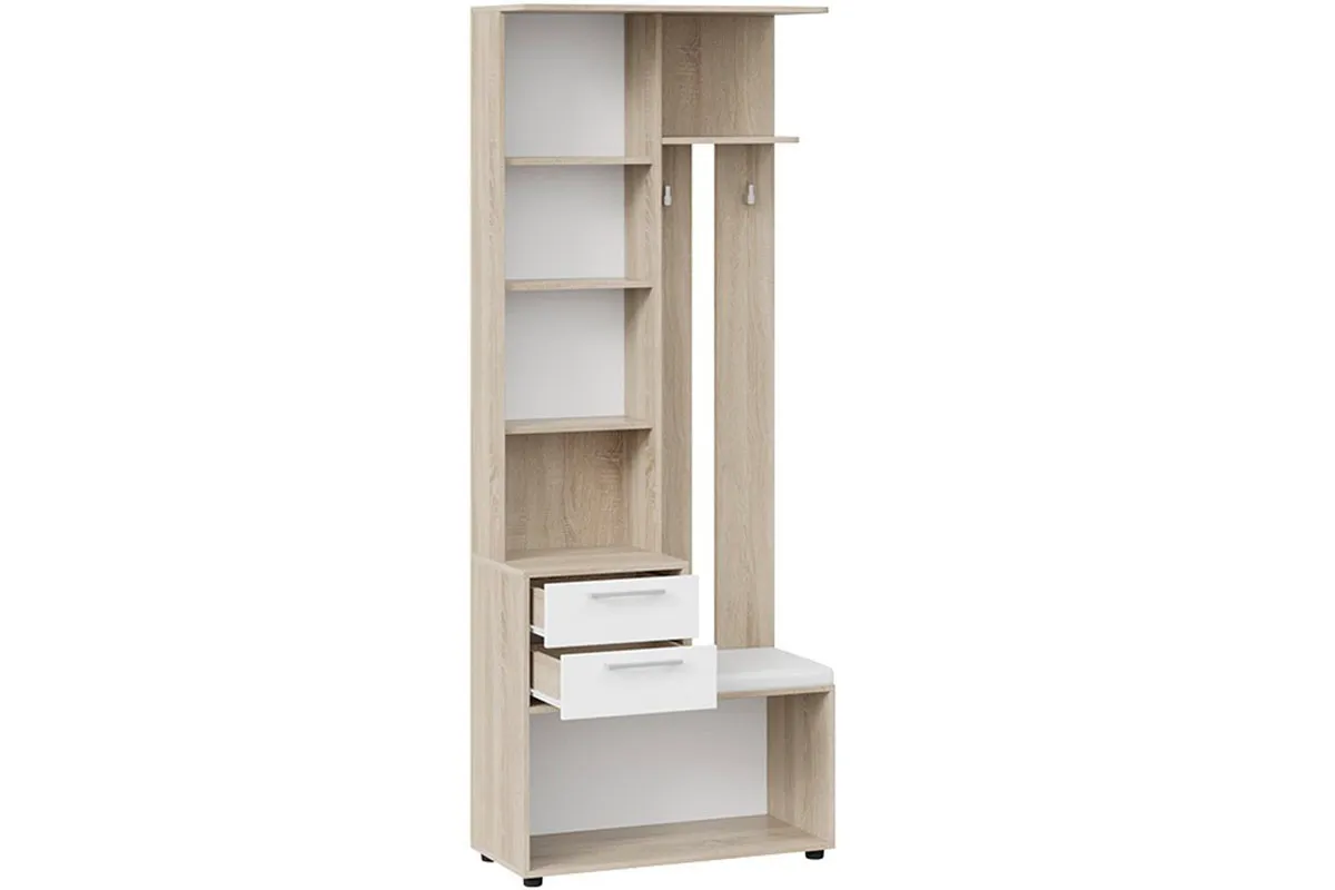 Шкаф-секция комбинированная Витра тип 1 (Дуб сонома/Белый ясень) в мебель-центре Озерцо