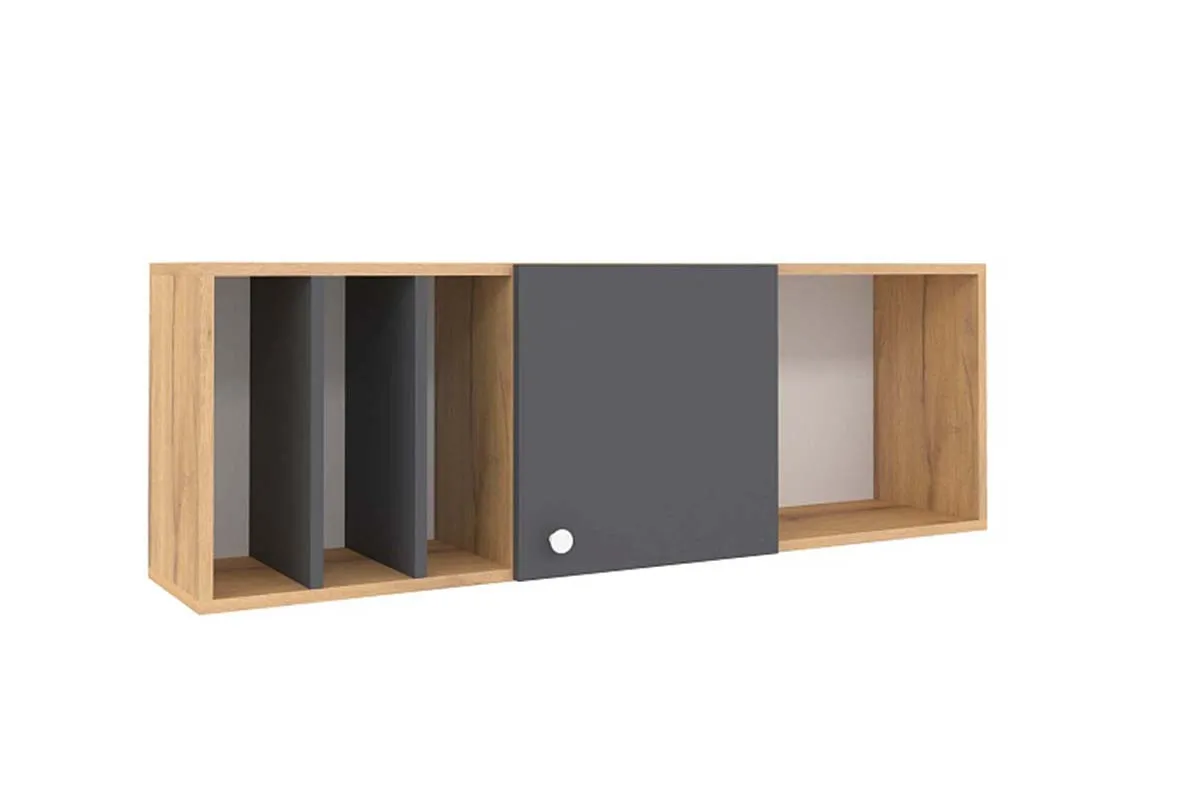 Детская Лойс №1 (Дуб золотистый/Белый/Графит) — Мебель-центр Озерцо