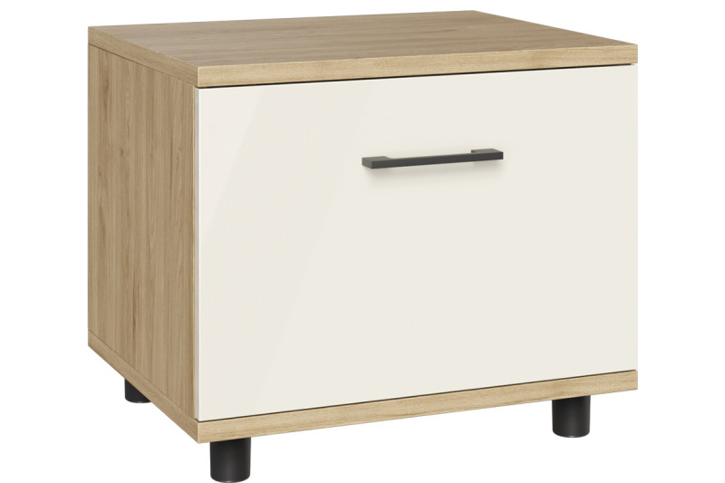 Тумба ТБ-5036-ГС-КГ (Гикори Джексон Светлый/Кашемир Глянцевый) — Мебель-центр Озерцо