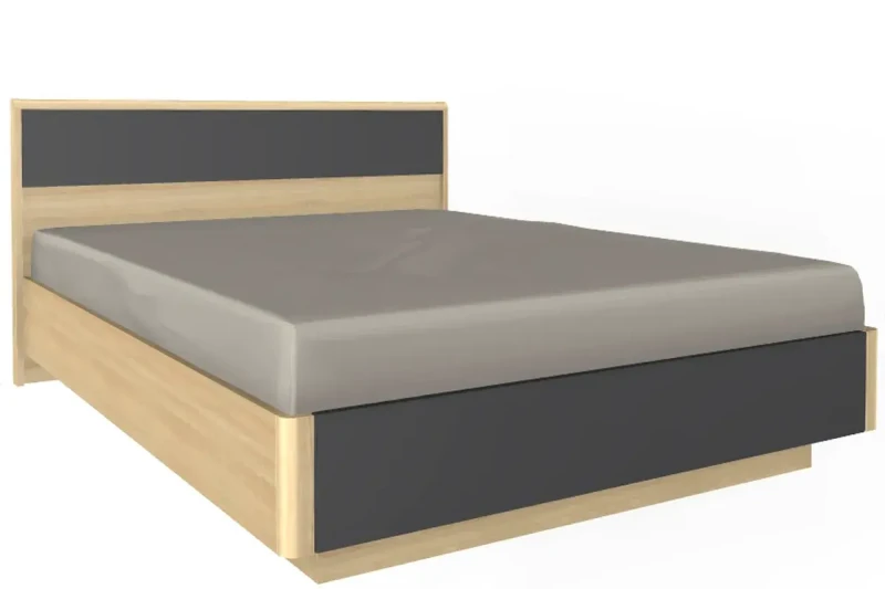Кровать КР-4003-АС-АМ 160х200 (Ясень Асахи/Антрацит Матовый) - купить в Озерце