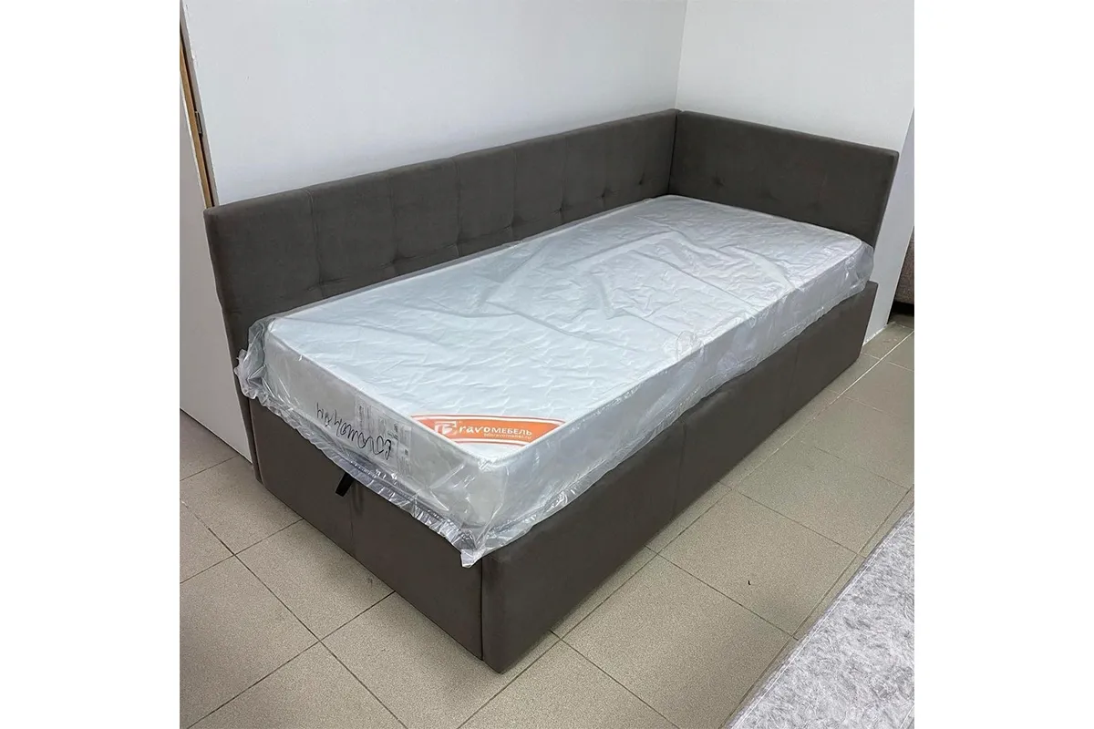 Кровать Оттава с подъемным механизмом 90х200 (Ткань Серая) - купить в Озерце