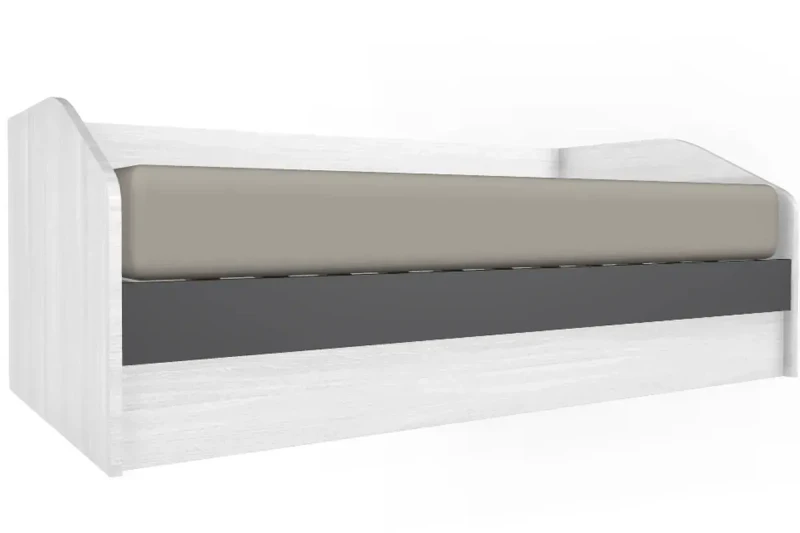 Кровать КР-118-СЯ-АМ 90х190 (Снежный Ясень/Антрацит Матовый) - купить в Озерце