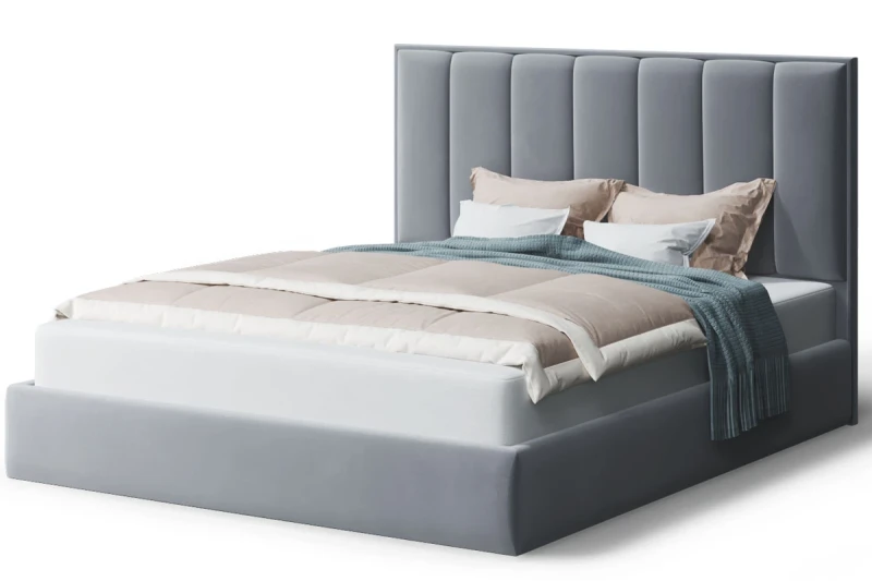 Кровать без опоры Лина с ПМ 160х200 (Neo 25/Серый) - купить в Озерце