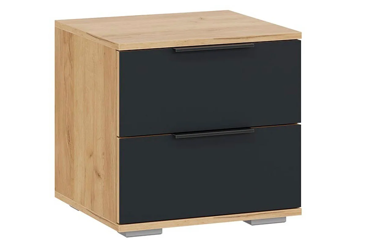 Спальный гарнитур Джоли стандартный (Дуб Крафт золотой/Графит матовый/Микровелюр Графит) - купить в Озерце