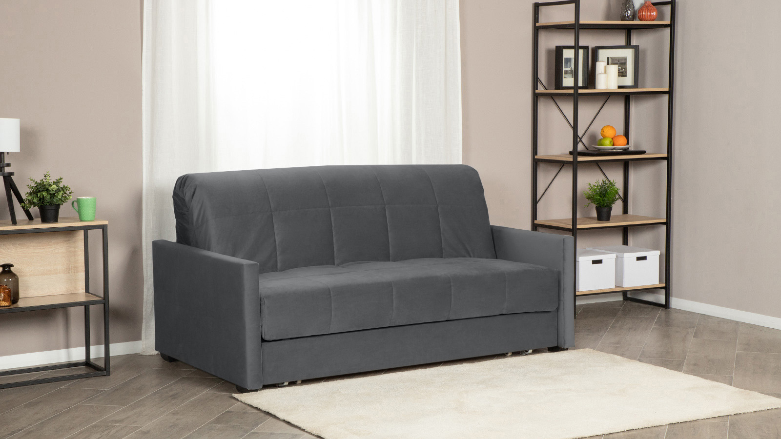 Диван CARINA Nova Sky velvet 16 с коробом для белья 180x205 — купить в Озерце