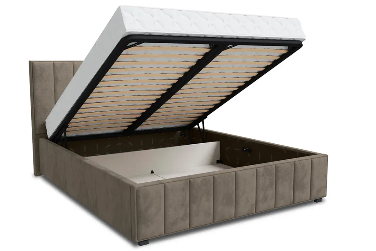 Кровать Кордова-1 с ПМ 140х200 (Боска Лайт VL-2301-04 / Какао) 1 кат. - купить в Озерце