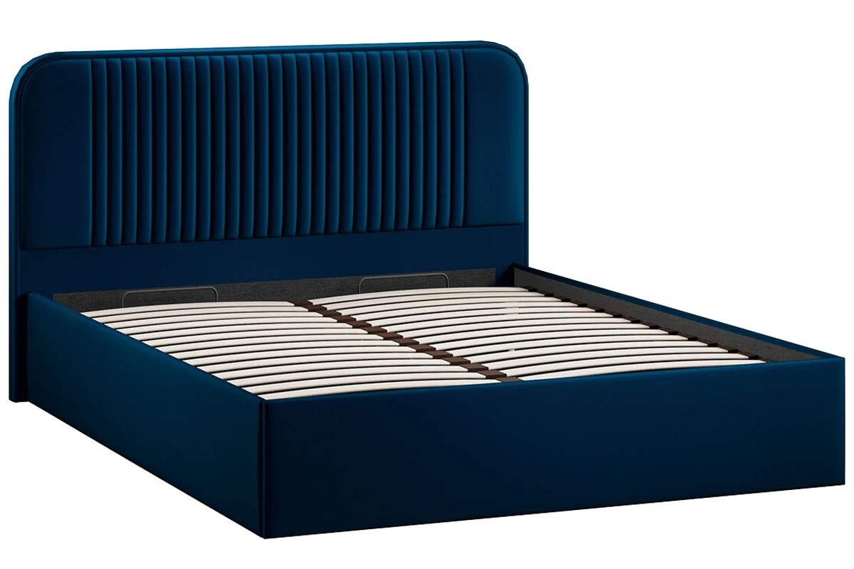 Кровать Тиффани c подъемным механизмом 160х200 Тип 1 (Велюр/Confetti Blue) - купить в Озерце
