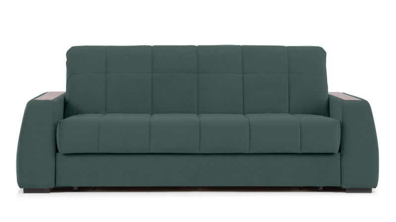 Диван - кровать Domo Pro с полками цвета ясень, стежка квадрат, ткань Casanova Seawave 180x216 — в мебель-центре Озерцо