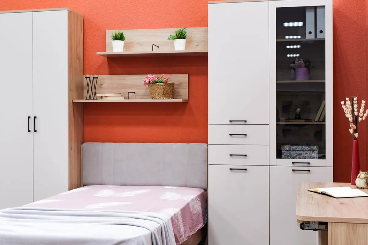Кровать КР-5011-ГС-КМ-В 120х200 (Гикори Джексон Светлый/Кашемир Матовый/Велюр) - купить в Озерце