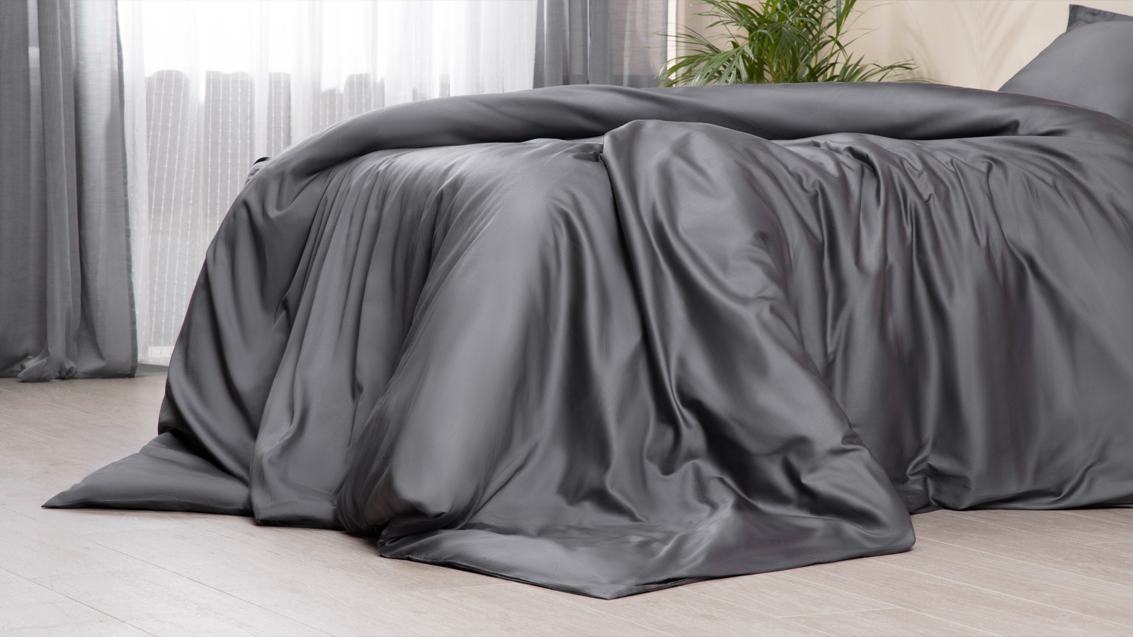 Постельное белье Askona Home, цвет Графит 140x205, без простыни в мебель-центре Озерцо