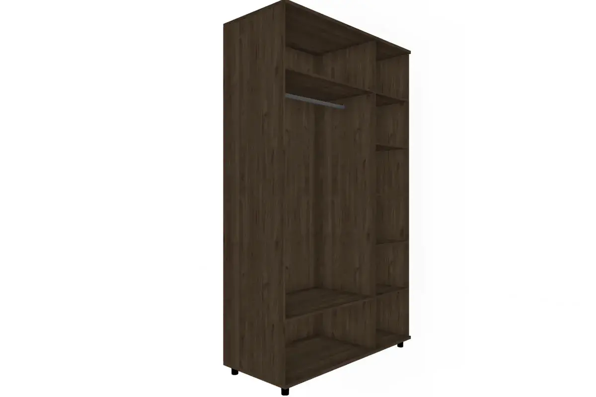 Шкаф для одежды и белья ШК-5001-ГТ-АМ (Гикори Джексон Темный/Антрацит Матовый) в мебель-центре Озерцо