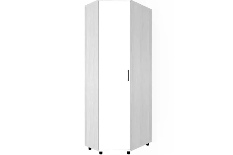 Шкаф угловой для одежды и белья ШК-5017-СЯ-БГ (Снежный Ясень/Белый Бриллиант Глянцевый) в мебель-центре Озерцо