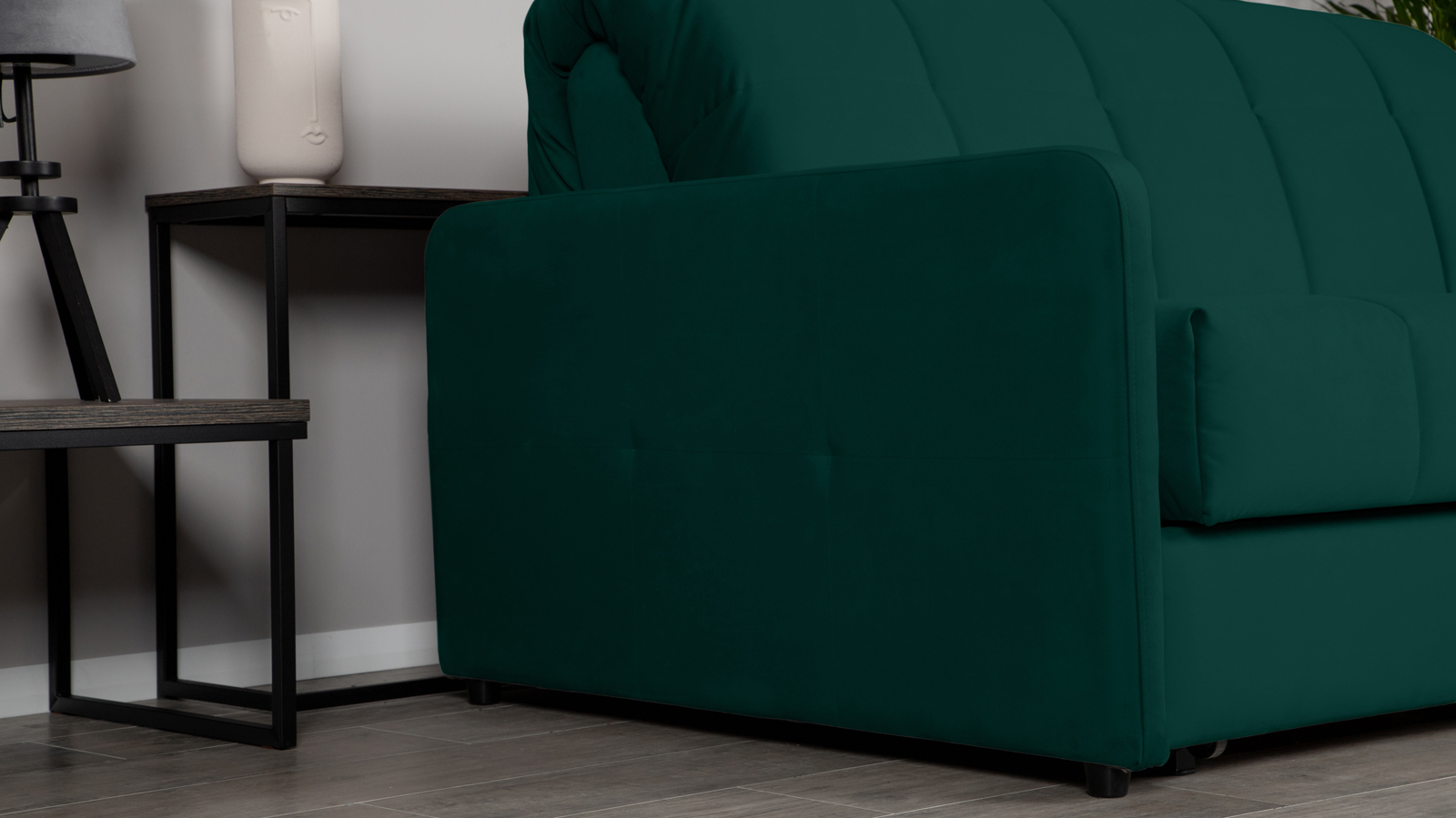 Диван - кровать Domo Pro с узкими подлокотниками, стежка квадрат, ткань Sky Velvet 42 160x216 — купить в Озерце