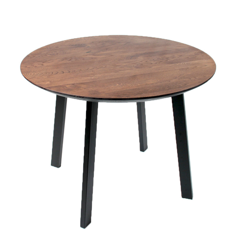 Стол ОКА круглый 1000 дуб мореный + КС 60 черный - купить в Озерце