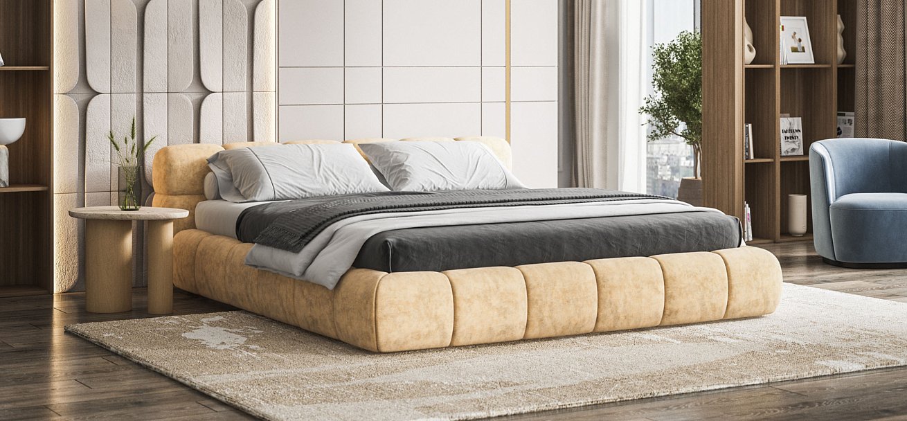 Кровать Босс Дрим 180*200 Про Велюр Royal шампань NEW - купить в Озерце