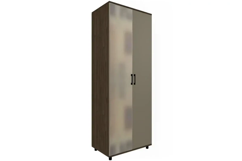 Шкаф для одежды и белья ШК-5004-ГТ-ЛМ (Гикори Джексон Темный/Латте Матовый) в мебель-центре Озерцо