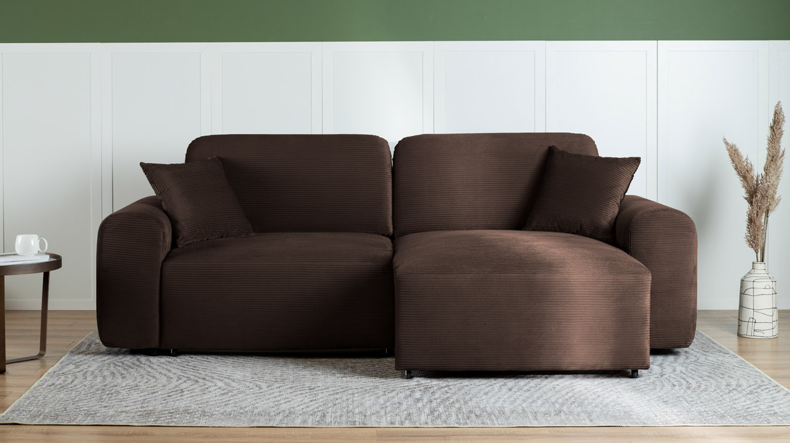 Диван -кровать угловой Raklet ткань Cilium Chocolate 156x258 — купить в Озерце