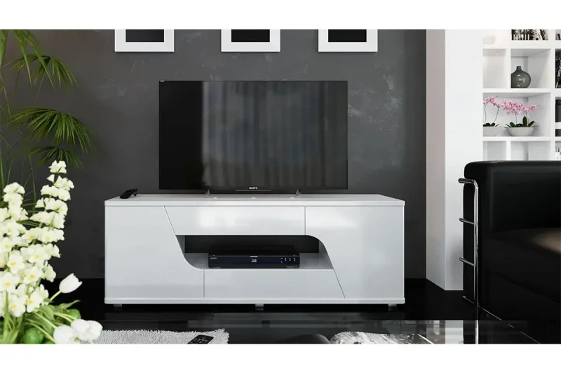 Тумба ТВ Diamond Тип 5 (Белый глянец) — Мебель-центр Озерцо